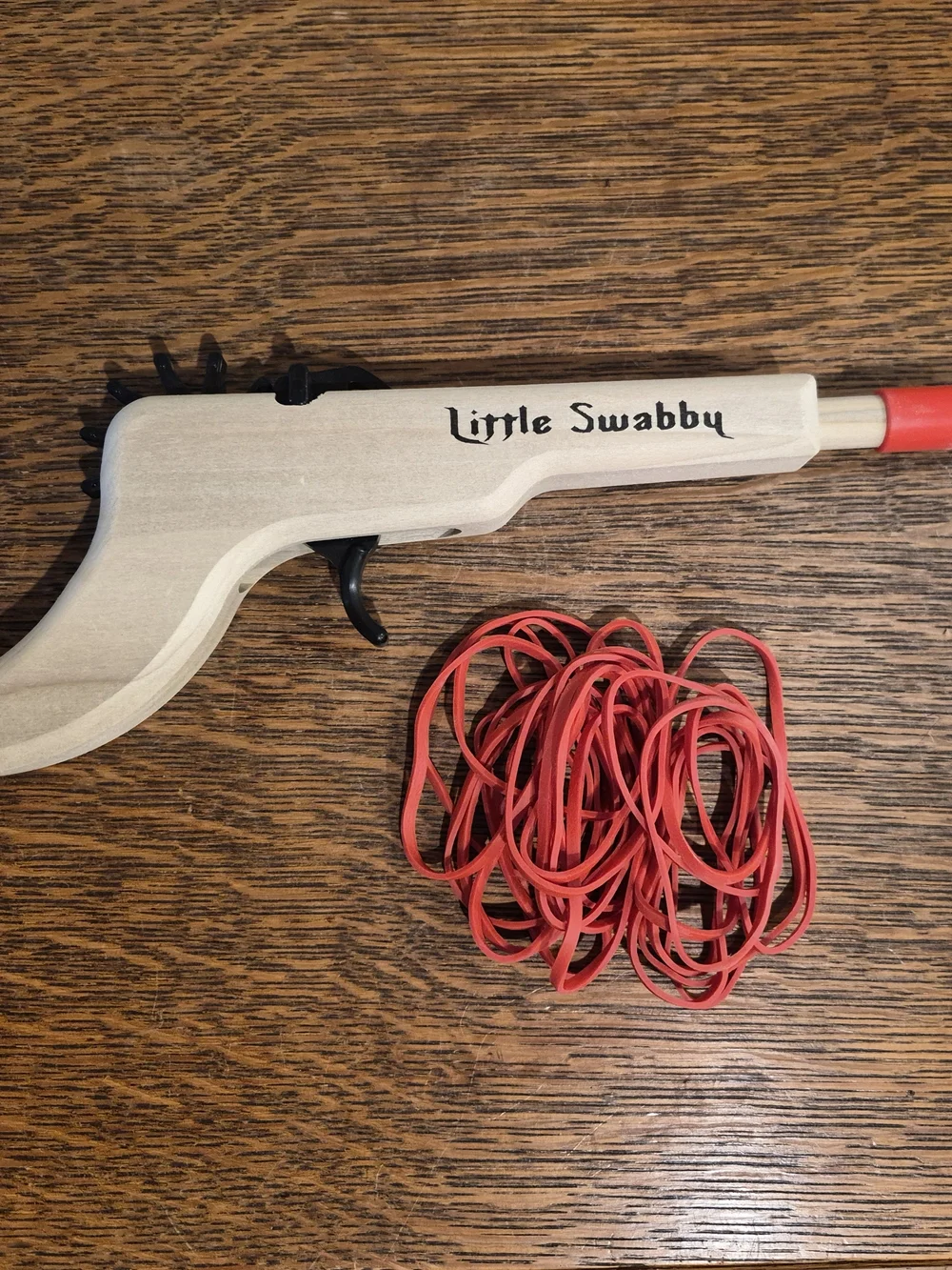 Magnum Enterprises Little Swabby Wooden Rubber Band Pistol Toy
